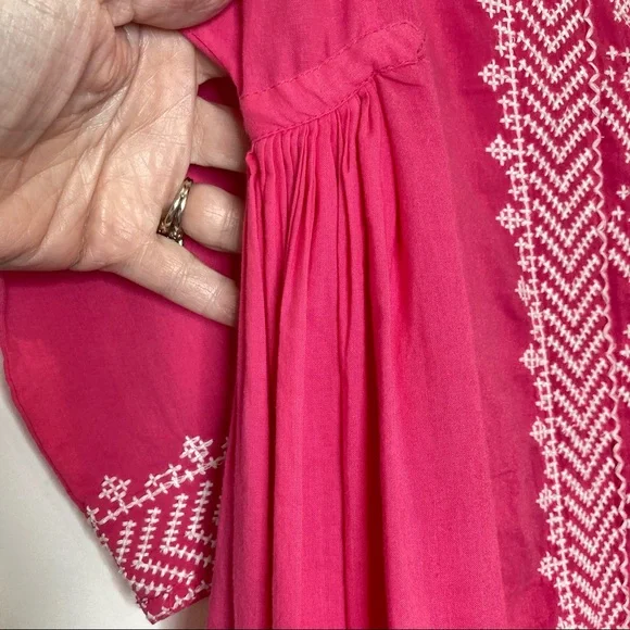 Roberta Roller Rabbit Pink Embroidered Short Sleeve Top - Picture 7 of 13